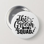 Groom Squad Ronde Button 7,6 Cm (Voorkant /achterkant)