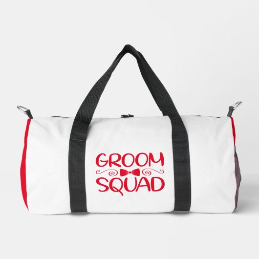 GROOM SQUAD Rood Wit Plunjezak (Voorkant)
