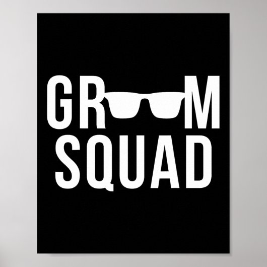 Groom Squad Sungles Huwelijk Bachelor Party Poster (Voorkant)