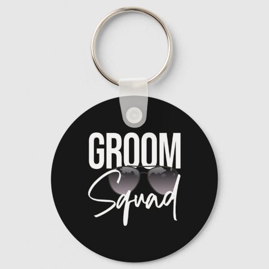 Groom Squad Sungles Wedding Matching Bachelor Part Sleutelhanger (Voorkant)