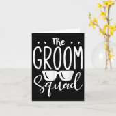 Groom Squad Wedding Groomsmen Kaart (Gele Bloem)