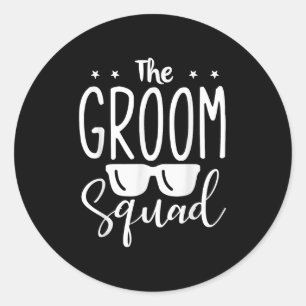 Groom Squad Wedding Groomsmen Ronde Sticker