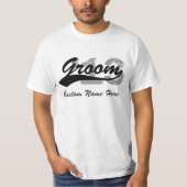 Groom T-shirt, naam + jaar T-shirt (Voorkant)