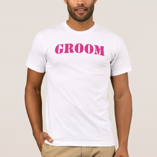 GROOM T-shirts KIEZEN UW KLEUR! (Voorkant)