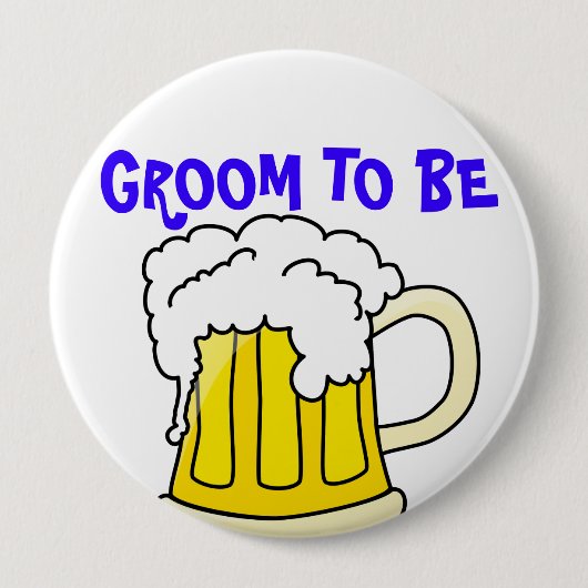 GROOM TE WORDEN INGEDEELD RONDE BUTTON 4,0 CM (Voorkant)