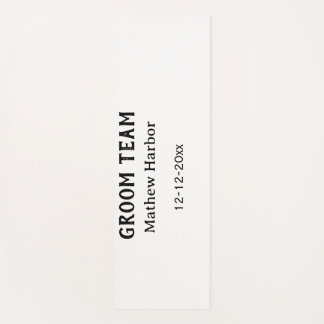 Groom team groomsman name date bachelore party yogamat