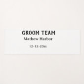 Groom team groomsman name date bachelore party yogamat (Voorkant (horizontaal))
