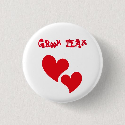 Groom team ronde button 3,2 cm (Voorkant)