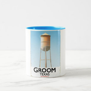 Groom Texas Route 66 Americana reisprint Tweekleurige Koffiemok