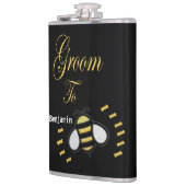 Groom to be Gold Black bek Bachelor Party Custom Heupfles (Links)