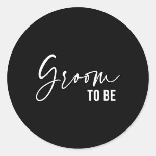 Groom To Be Mannen Trouwdag vrijgezellenfeest Ronde Sticker