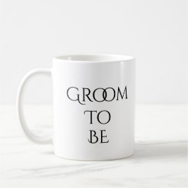 Groom to be White met Black Typografie Koffiemok