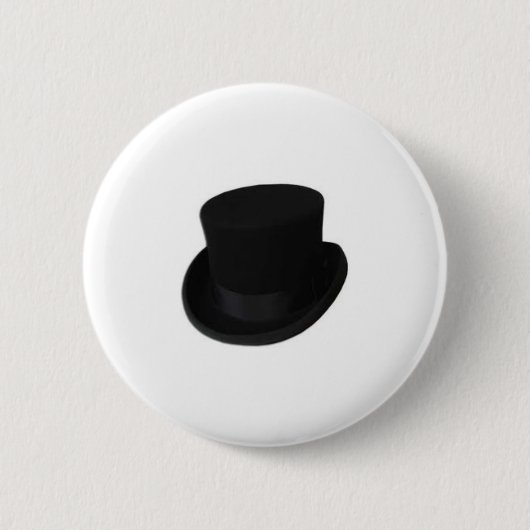 Groom Top Hat Ronde Button 5,7 Cm (Voorkant)