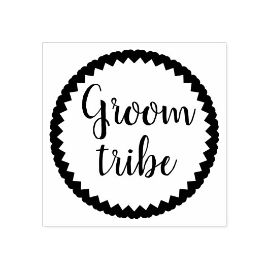 Groom Tribe Heart Rubberstempel (Afrduk)