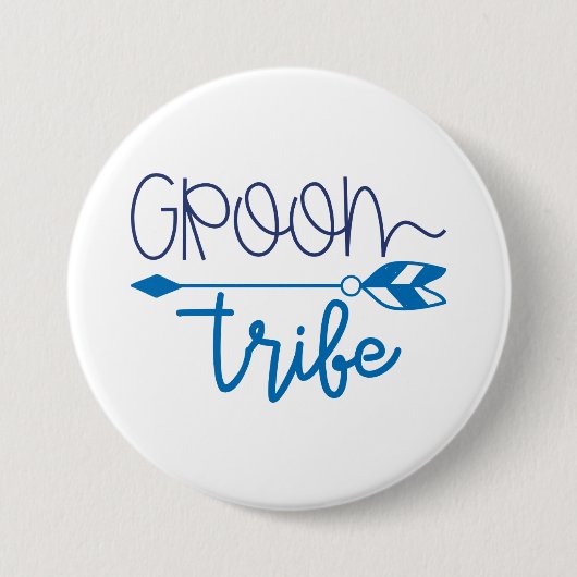Groom Tribe Ronde Button 7,6 Cm (Voorkant)