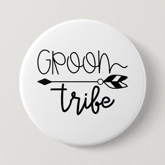 Groom Tribe Ronde Button 7,6 Cm (Voorkant)