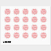 Groom Tribe Roze Klassieke Ronde Sticker (Vel)