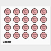 Groom Tribe Roze Klassieke Ronde Sticker (Vel)
