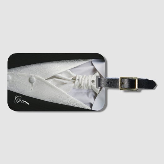 Groom Tuxedo Bagagelabel (Voorkant (horizontaal))