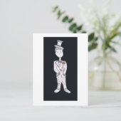 Groom Tuxedo Briefkaart (Staand voorkant)