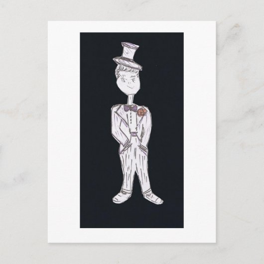 Groom Tuxedo Briefkaart (Voorkant)