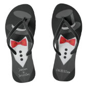 Groom Tuxedo Custom Teenslippers (Voetbed)