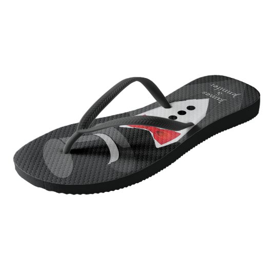 Groom Tuxedo Custom Teenslippers (Schuin)