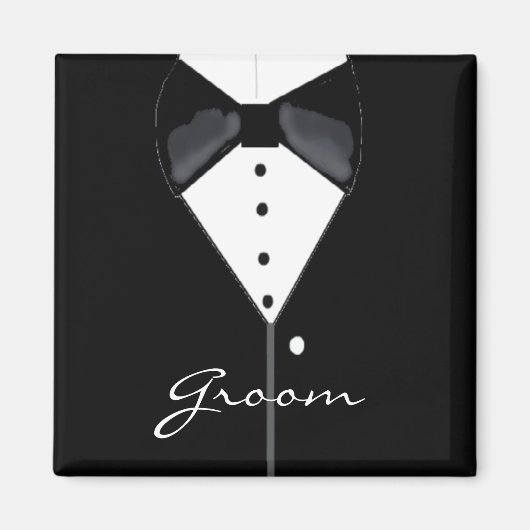 Groom Tuxedo Magneet (Voorkant)