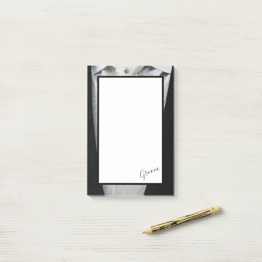 Groom Tuxedo Post-it® Notes (Op bureau)