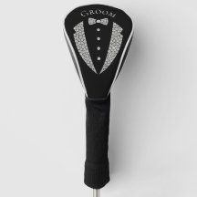 Groom Tuxedo Silver Typography Wedding