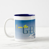 Groom uit de hemel tweekleurige koffiemok (Links)