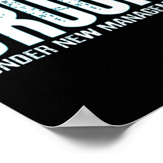 Groom Under New Management Grappige Groom-to-be Poster (Hoek)