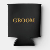 GROOM VOOR Him Wedding Black Blikjeskoeler (Voorkant)