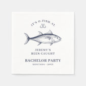 Groom vrijgezellenfeest Vist weekend Servet (Voorkant)