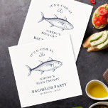 Groom vrijgezellenfeest Vist weekend Servet<br><div class="desc">Voor de aanstaande bruidegom die een visdag of -weekend gooit om zijn laatste dagen als vrijgezel te vieren. Als je verliefd bent geworden, in het zee bent gewankeld of een van de twee vissen minder hebt gegeten, zijn deze servetten ideaal voor je vrijgezellenfeest. Gemakkelijk gepersonaliseerd met de opname van uw...</div>