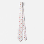 Groom Waterverf Pink Floral Wedding Stropdas (Voorkant)