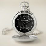 Groom Weddendag Gift Personalized Pocket Watch Zakhorloge<br><div class="desc">Een mooi cadeautje voor je man om op je trouwdag te zijn en gemakkelijk aan te passen zonder extra kosten.</div>