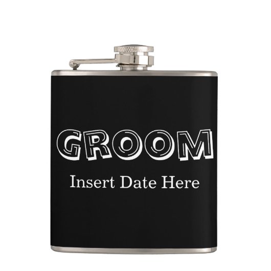 Groom | Weddenschap Heupfles (Voorkant)