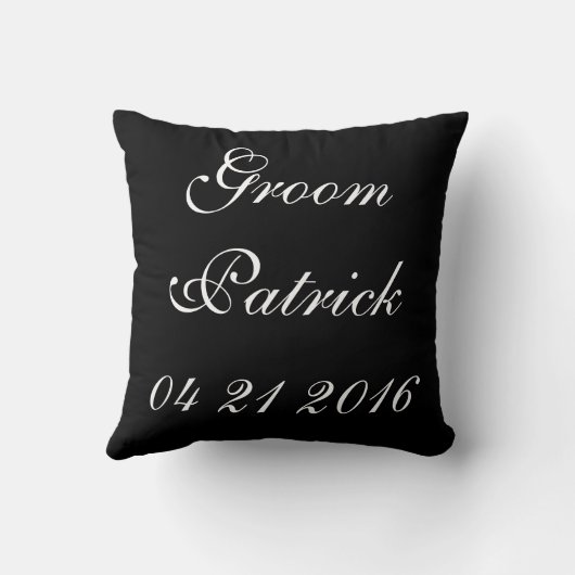 Groom | Weddenschap Kussen (Achterkant)