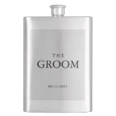 Groom Weddenschap Simple Classic Black Flacon (Voorkant)