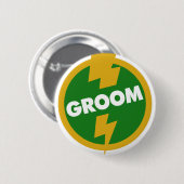 Groom Wedding - Dupree Ronde Button 5,7 Cm (Voorkant /achterkant)