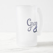 Groom Wedding Favors Matglas Bierpul (Voorkant rechts)