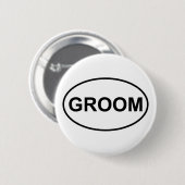 Groom Wedding Oval Ronde Button 5,7 Cm (Voorkant /achterkant)