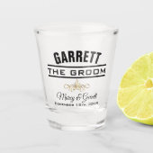 GROOM WEDDING PARTY SHOT GLASS SHOT GLAS (Voorkant)