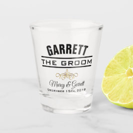 GROOM WEDDING PARTY SHOT GLASS SHOT GLAS