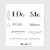 Groom Wedding Shoes Custom Mr I Do Vinyl Sticker (Vel)