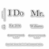 Groom Wedding Shoes Custom Mr I Do Vinyl Sticker (Voorkant)
