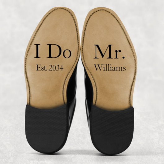 Groom Wedding Shoes Custom Mr I Do Vinyl Sticker