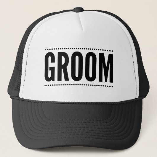 Groom Wedding Trucker Hat Trucker Pet (Voorkant)