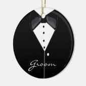 Groom Wedding Tuxedo Keramisch Ornament (Links)